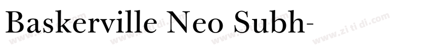 Baskerville Neo Subh字体转换